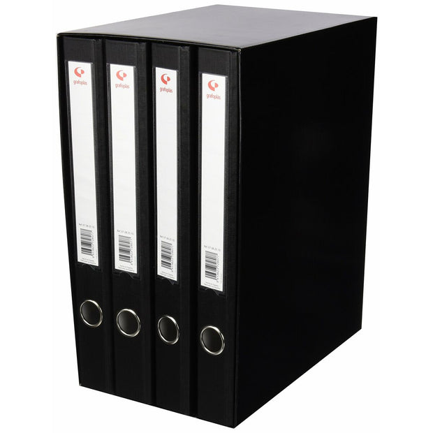 Lever Arch File Grafoplas 25 mm Modular Black (35 x 29 x 18 cm)