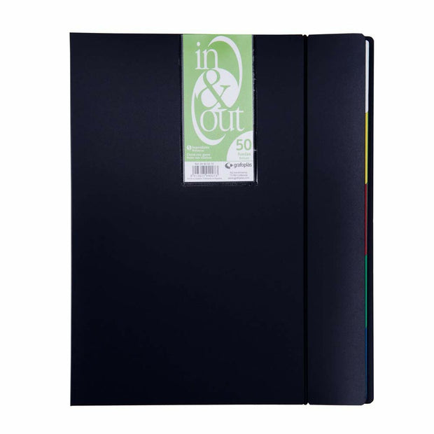 Organiser Folder Grafoplas In & Out Black Spiral