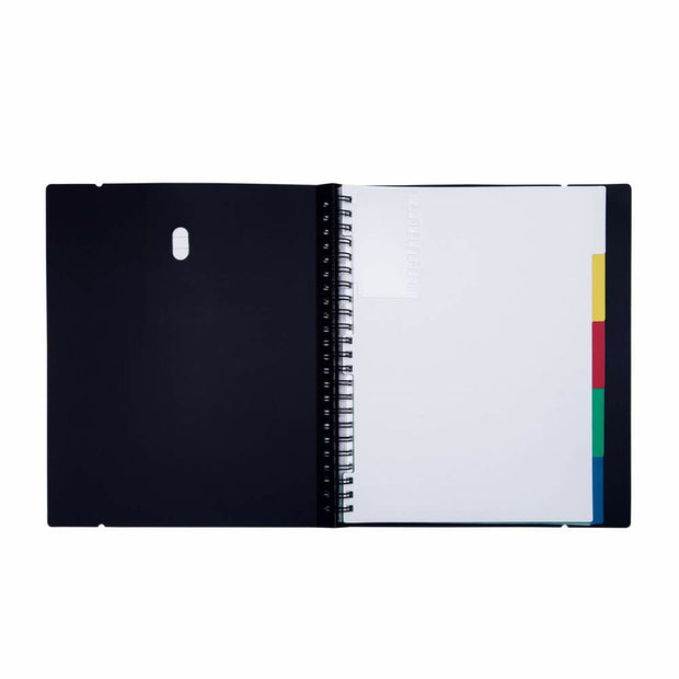 Organiser Folder Grafoplas In&Out 80 Covers Black Spiral