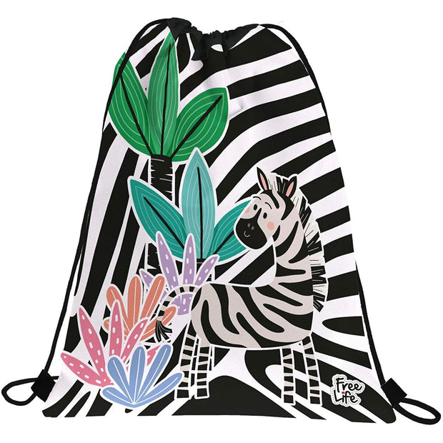 Backpack with Strings Grafoplas Free Life Zebra Multicolour (36 x 47 cm)