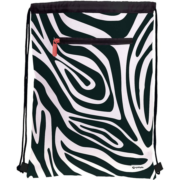 Backpack with Strings Grafoplas Free Life Zebra Multicolour (36 x 47 cm)