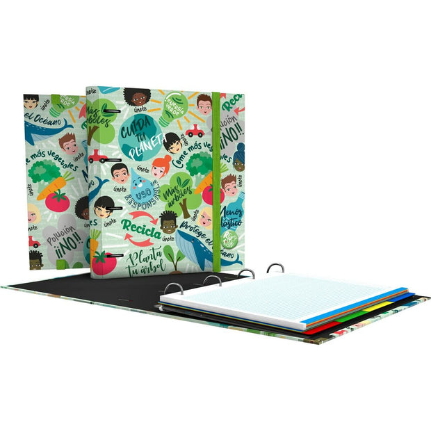 Ring binder Grafoplas Carpebook Revolution Green A4