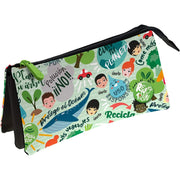 Triple Carry-all Grafoplas Revolution Green Multicolour (23,5 x 12 x 14 cm)