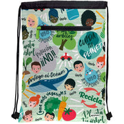 Backpack with Strings Grafoplas Revolution Green Multicolour (36 x 47 cm)