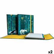 Ring binder Grafoplas Carpeplús North Polar Dark blue A4 (2 Units)