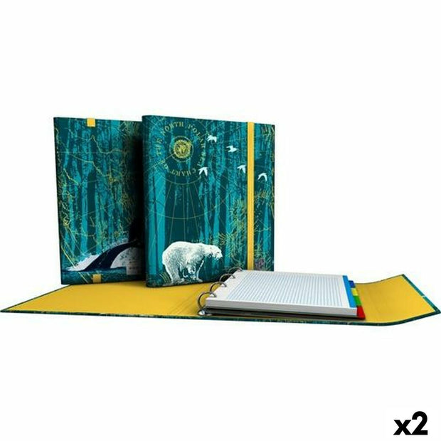 Ring binder Grafoplas Carpeplús North Polar Dark blue A4 (2 Units)