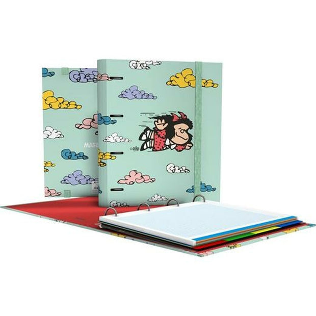 Ring binder Grafoplas Carpebook Mafalda Green A4 (2 Units)