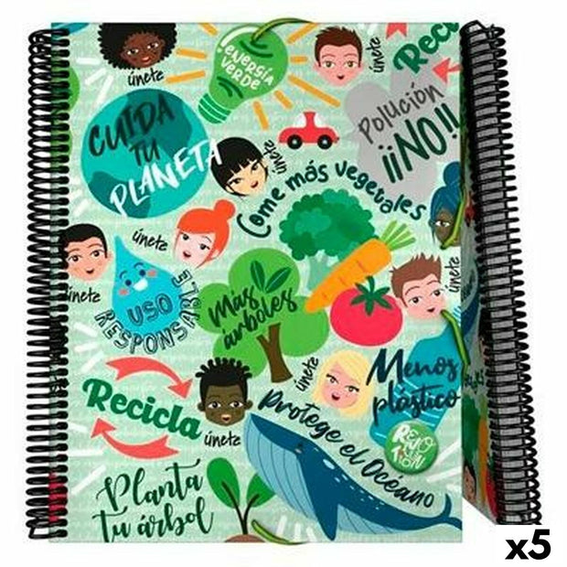 Folder Grafoplas Maxiplás Revolution Green Rubber A4 (5 Units)