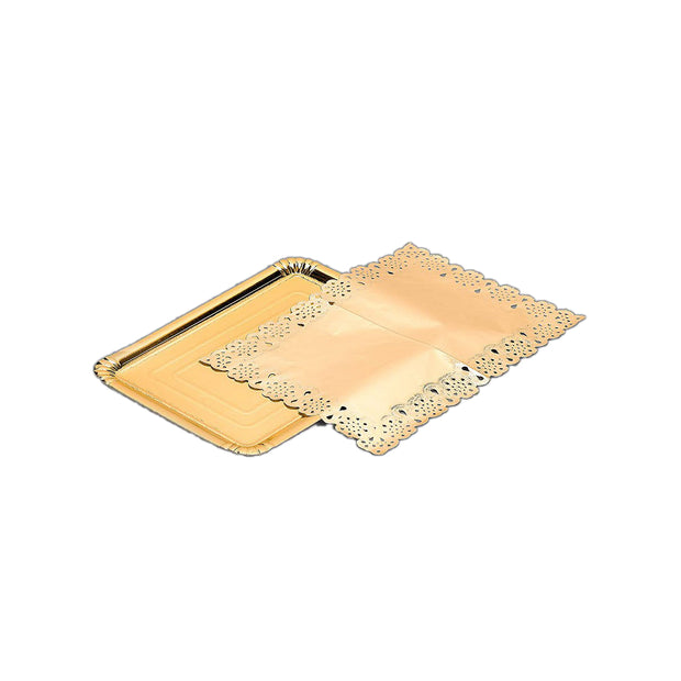 Tablett für Snacks Best Products Green Gold Pappe (25 x 34 cm)