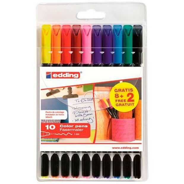 Set of Felt Tip Pens Edding 1200 Case 20 Units