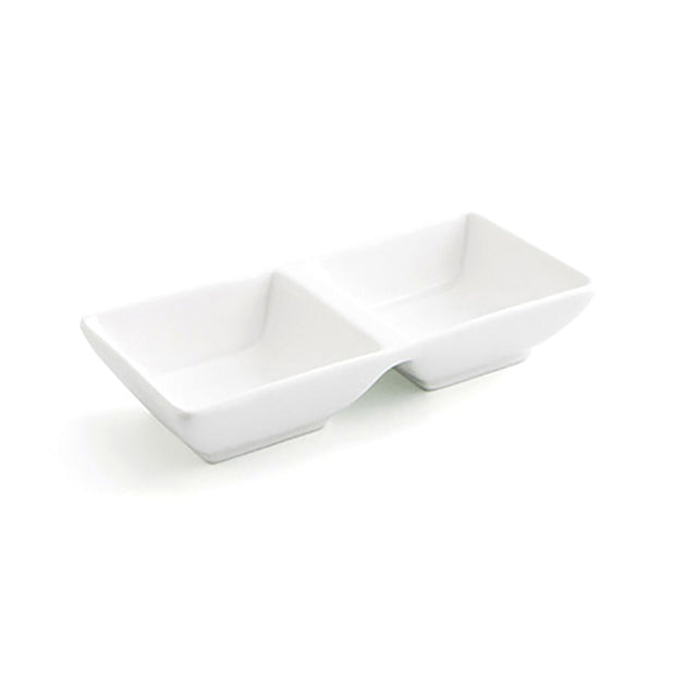 Tablett für Snacks Quid Select aus Keramik Weiß (15 x 7 cm) (Pack 12x)