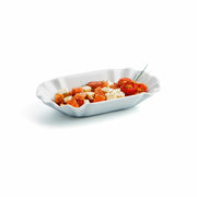 Tablett für Snacks Quid Gastro Fun aus Keramik Weiß (20,5 x 11 x 3,5 cm) (Pack 12x)