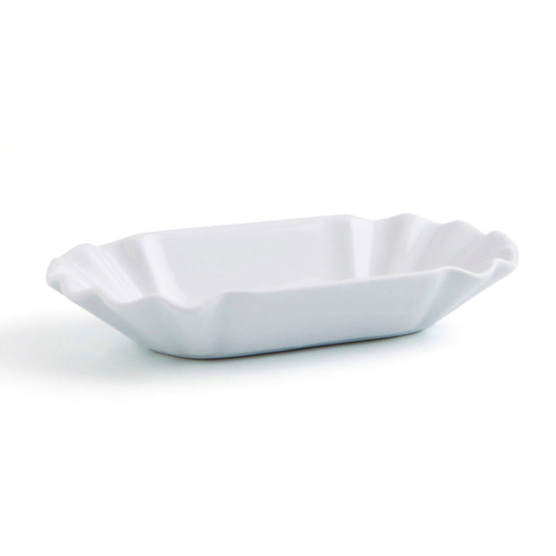 Tablett für Snacks Quid Gastro Fun aus Keramik Weiß (20,5 x 11 x 3,5 cm) (Pack 12x)