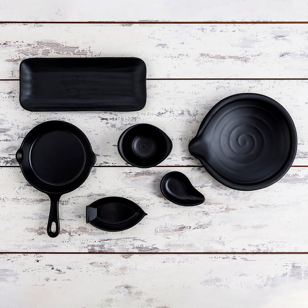 Tablett für Snacks Quid A'Bordo Schwarz Kunststoff (Ø 29 cm) (Pack 12x)