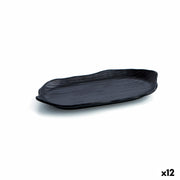 Tablett für Snacks Quid A'Bordo Schwarz Kunststoff (Ø 29 cm) (Pack 12x)