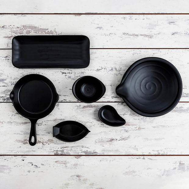 Pfanne für Finger-Food Quid A'Bordo Schwarz Kunststoff (25 cm) (Pack 12 x)