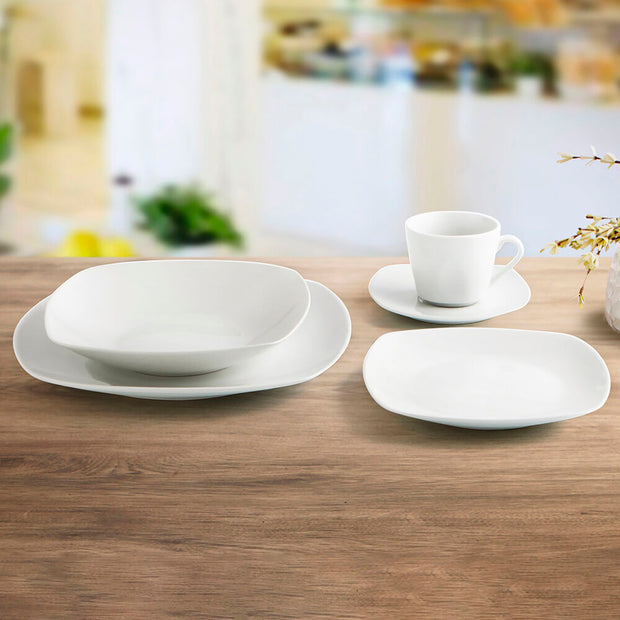 Flad plade Quid Novo Vinci aus Keramik Weiß (26,6 cm) (Pack 6x)