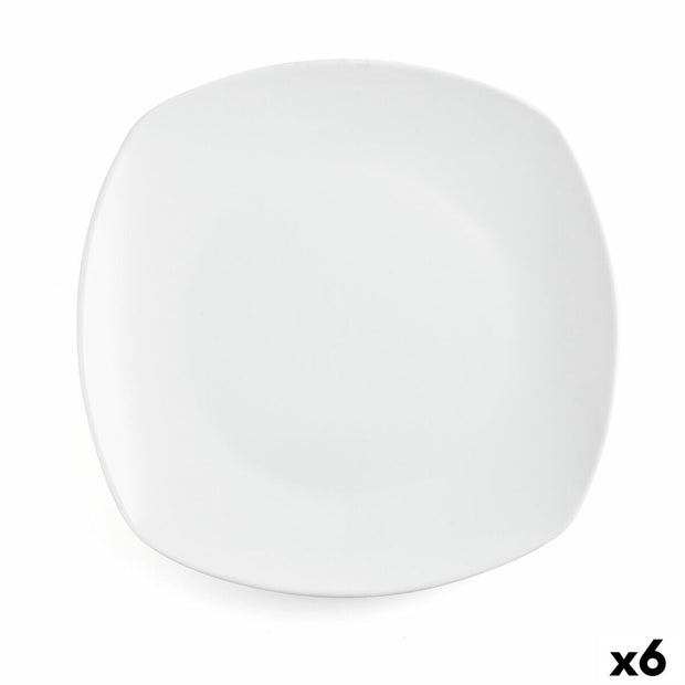 Flad plade Quid Novo Vinci aus Keramik Weiß (26,6 cm) (Pack 6x)