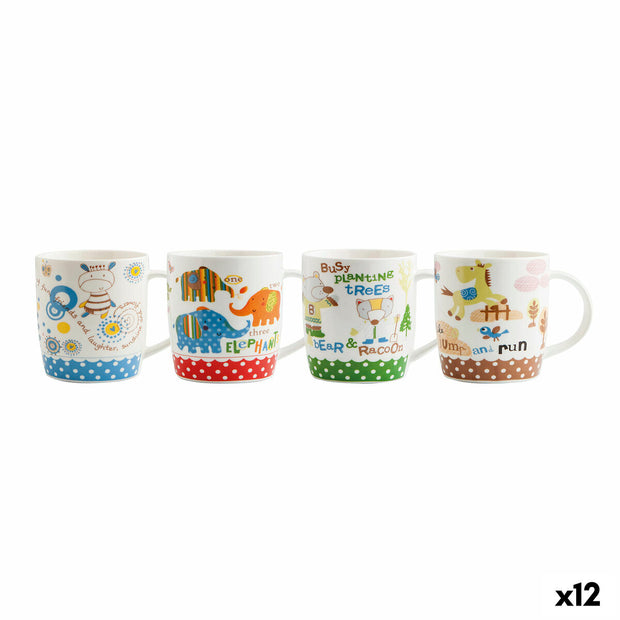 Kop Quid Go Peques aus Keramik Bunt (33 cl) (Pack 12x)