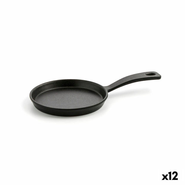 Pfanne für Finger-Food Quid Mar de Viento Schwarz Kunststoff (22 x 13 x 3 cm) (Pack 12x)