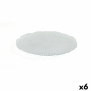 Flad plade Quid Mar de Viento Durchsichtig Glas (Ø 28 cm) (Pack 6x)