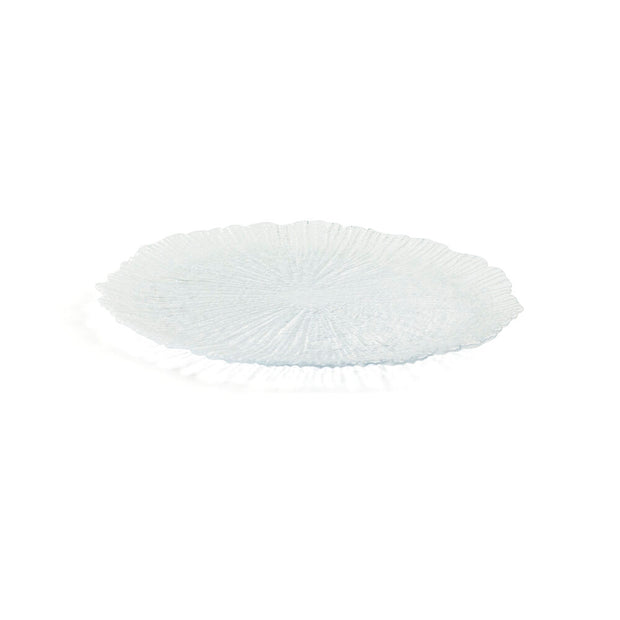 Flad plade Quid Mar de Viento Durchsichtig Glas (Ø 32 cm) (Pack 6x)