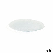 Flad plade Quid Mar de Viento Durchsichtig Glas (Ø 32 cm) (Pack 6x)