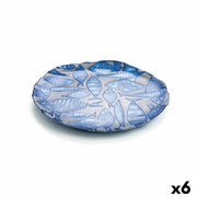 Flad plade Quid Mar de Viento Blau Glas (28 cm) (Pack 6x)