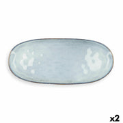 Kochschüssel Quid Boreal aus Keramik Blau (36 x 16 cm) (Pack 2x)