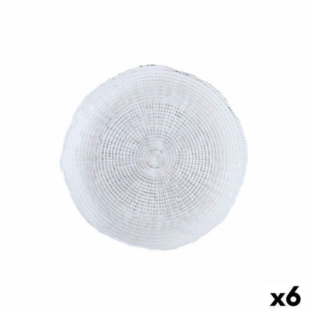 Flad plade Quid Boreal Durchsichtig Glas (Ø 21 cm) (Pack 6x)