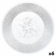 Flad plade Quid Lonja Durchsichtig Glas (ø 32,7 cm) (Pack 6x)