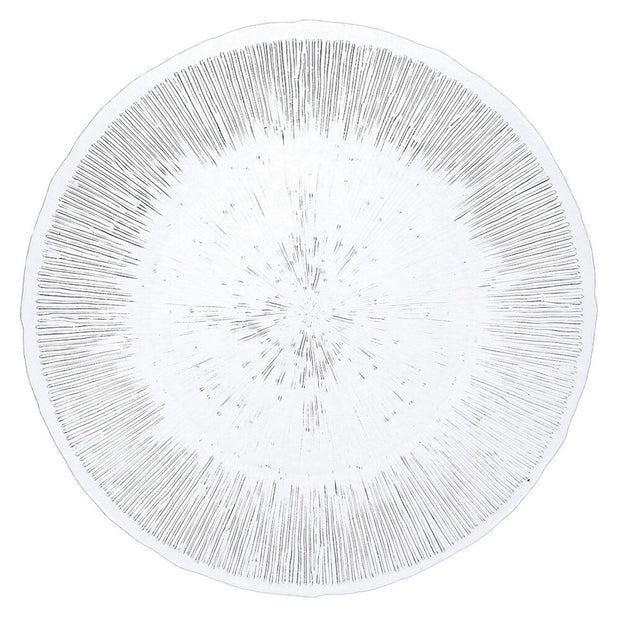 Flad plade Quid Lonja Durchsichtig Glas (Ø 28 cm) (Pack 6x)