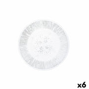 Flad plade Quid Lonja Durchsichtig Glas (Ø 21 cm) (Pack 6x)
