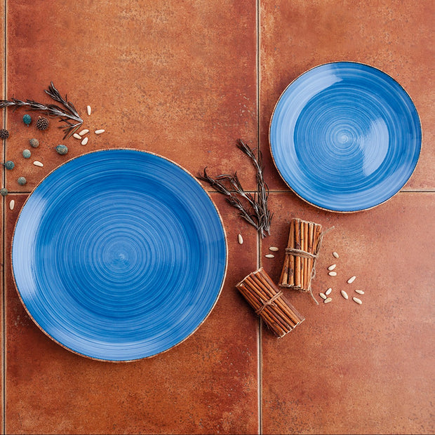 Geschirr Quid aus Keramik Blau Porcelæn (18 Stücke)