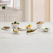 Tablett für Snacks Quid Select aus Keramik Weiß (20,5 x 7,5 cm) (Pack 6x)