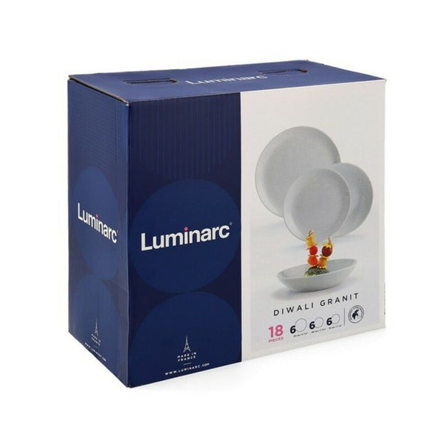 Spisestel Luminarc Carine Grau Glas (18 pcs)