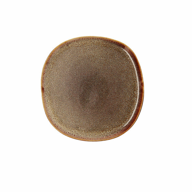 Flad plade Bidasoa Ikonic aus Keramik Braun (20,2 x 19,7 x 1,3 cm) (Pack 6x)