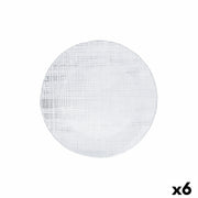 Flacher Teller Bidasoa Ikonic Durchsichtig Glas (ø 21,5 cm) (Pack 6x)