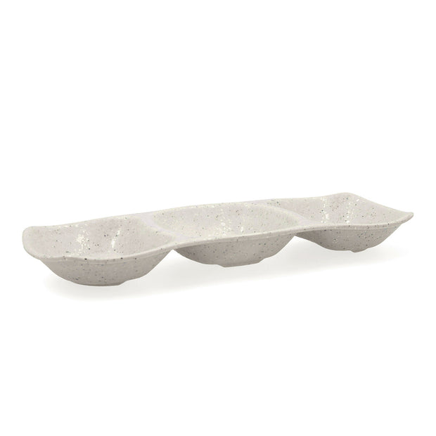 Tablett für Snacks Bidasoa Ikonic Grau Kunststoff (28,6 x 10,9 x 3,1 cm) (Pack 12x)