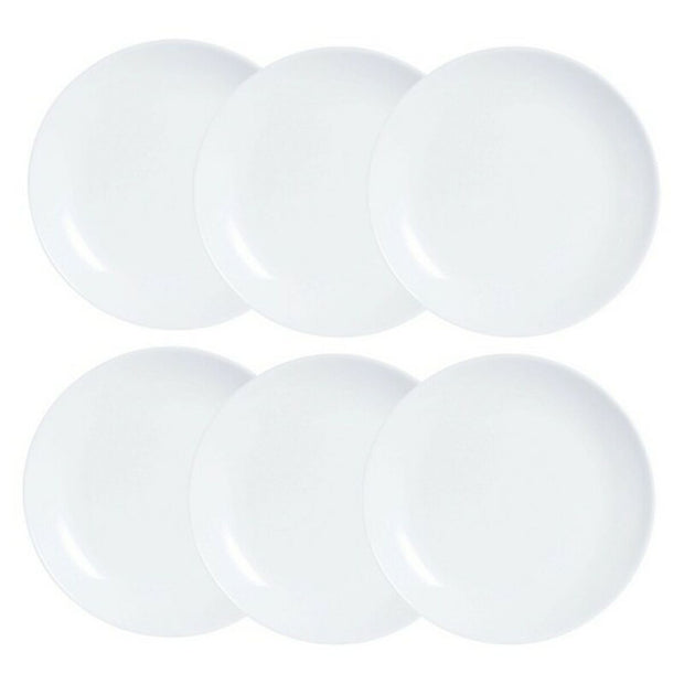 Geschirr-Set Luminarc Diwali 6 pcs Weiß Glas (19 cm)
