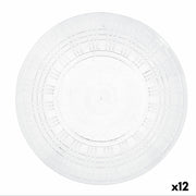 Flad plade Quid Viba Durchsichtig Kunststoff (Ø 26 cm) (Pack 12x)