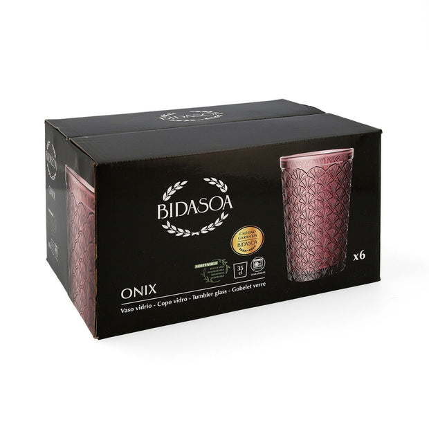 Becher Bidasoa Onix Rosa Glas (35 cl) (Pack 6x)