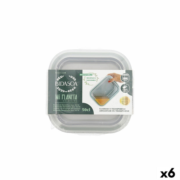 Lunchbox Bidasoa Miplaneta 0,5 L Metall grün (Pack 6x)