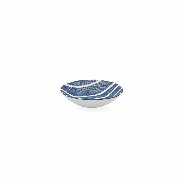 Schale Bidasoa Blue Moon aus Keramik Blau (10 x 10 x 2,5 cm) (Pack 12x)
