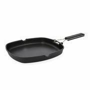 Glatte Grillpfanne Quid Ebano Schwarz Metall (28 cm)