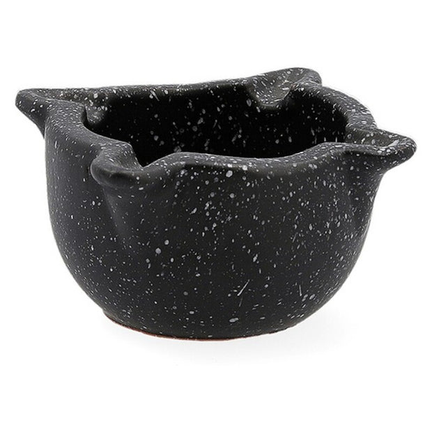 Mörser Quid Ebano Schwarz Porcelæn (8 x 5 cm)