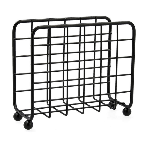 Serviettenring Quid Schwarz Metall (14,5 x 6,8 x 11,8 cm)