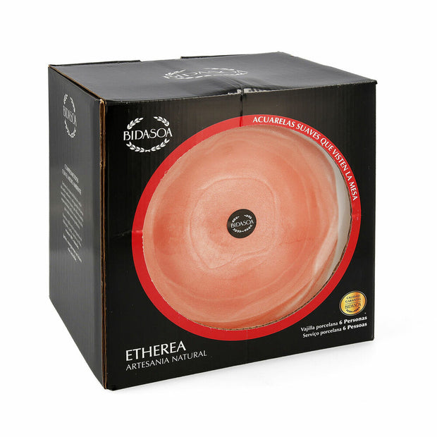 Geschirr Bidasoa Etherea Porzellan Rosa (18 Stücke)