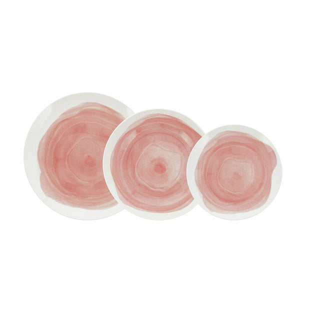 Geschirr Bidasoa Etherea Porzellan Rosa (18 Stücke)