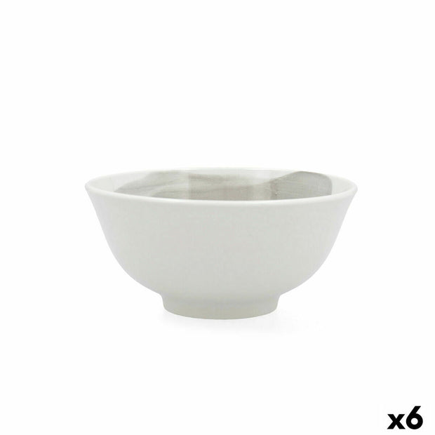 Schale Bidasoa Etherea aus Keramik Grau (15 cm) (Pack 6x)